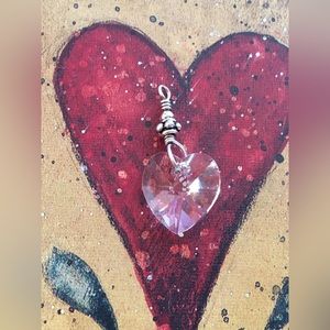 #5201 CHARM PENDANT Cut Crystal Sterling Silver Bail Charm 3D Crystal Charm